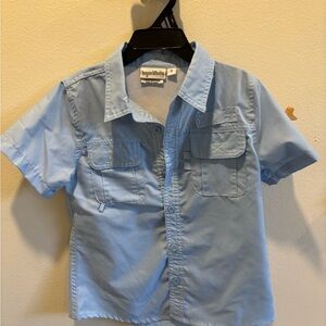 Light Blue Button Down Kids Fishing Shirt - JONAH